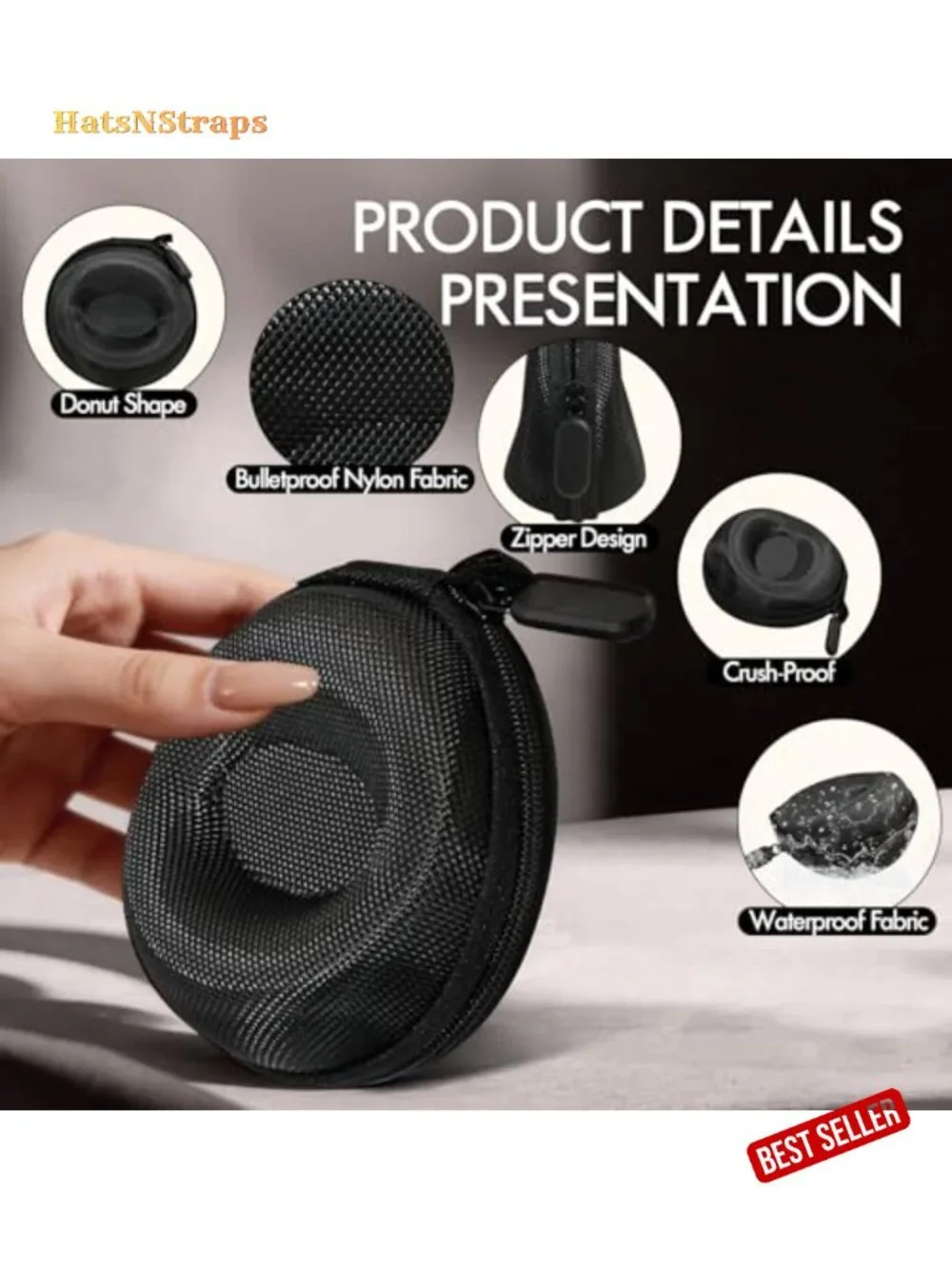 2 Pack Travel Watch Case Single Storage Box for Wristwatches - Portable up to